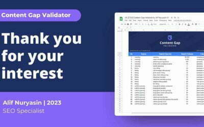 Share pengalaman kamu setelah menggunakan Content Gap Validator